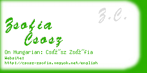 zsofia csosz business card